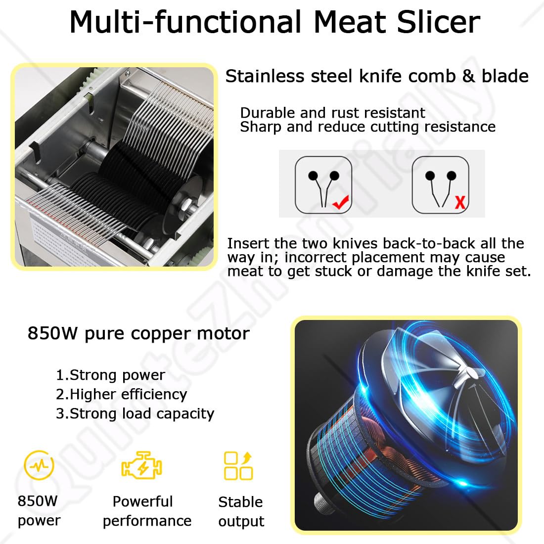 Taglio Automatico Carne Fresca,Affettatrice Elettrica Carne Viande Commerciale,Épaisseur Lame 85 Mm,pour Petites Entreprises,Marchés Producteurs,Restaurants Cuisines 10mm