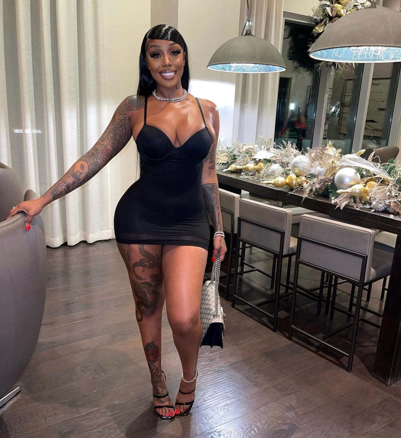 Women's Spaghetti Strap Bodycon Mini Dress Sexy Deep V Neck Sleeveless Club Party Short Dresses - Image 4