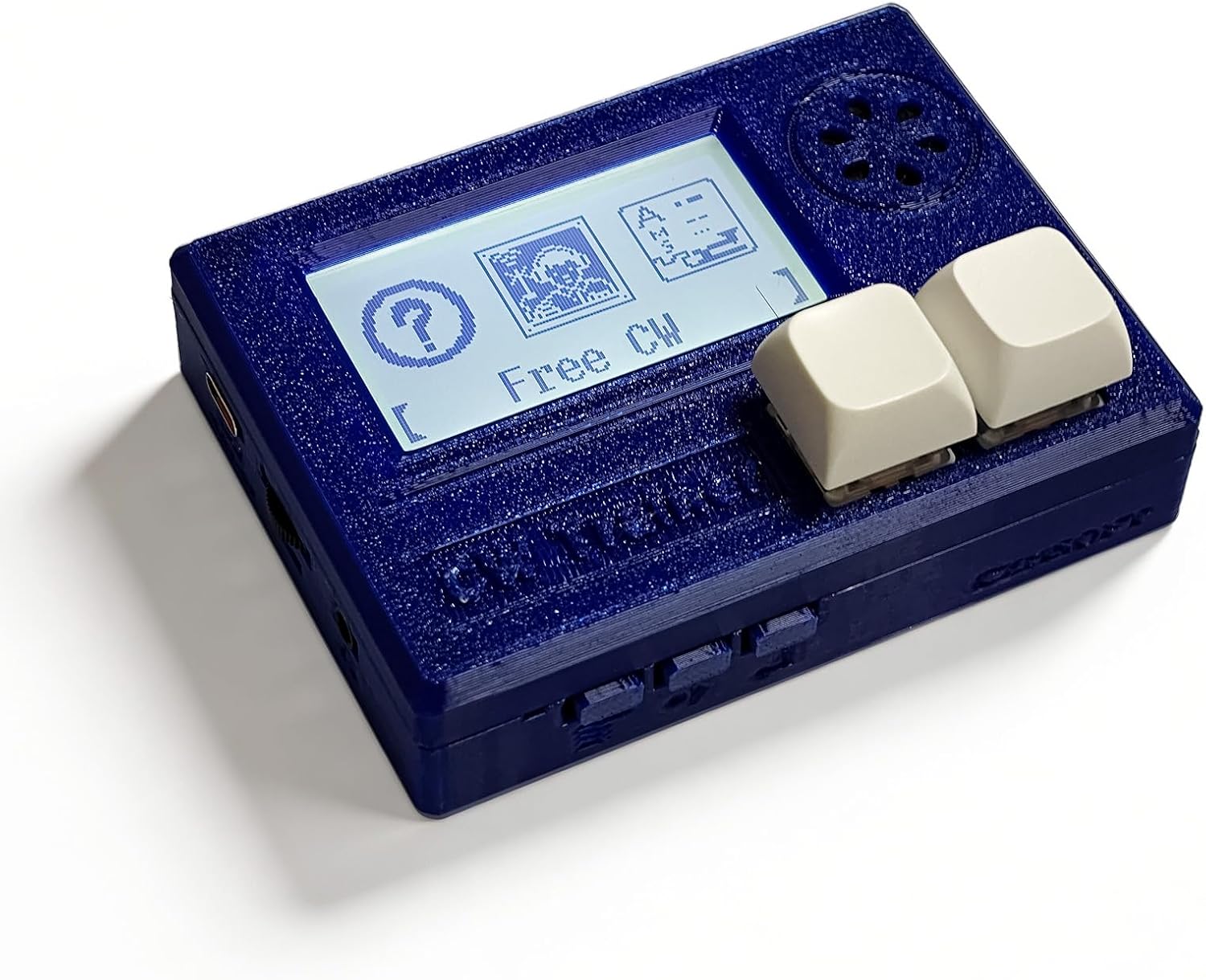 CW Trainer Morse Code Trainer with Display & Keys, Moore Simo Wales Code Shortwave Radio Telegraph Key Learning CW Radio for Telegraph Practice with Charging Cable (Blue)