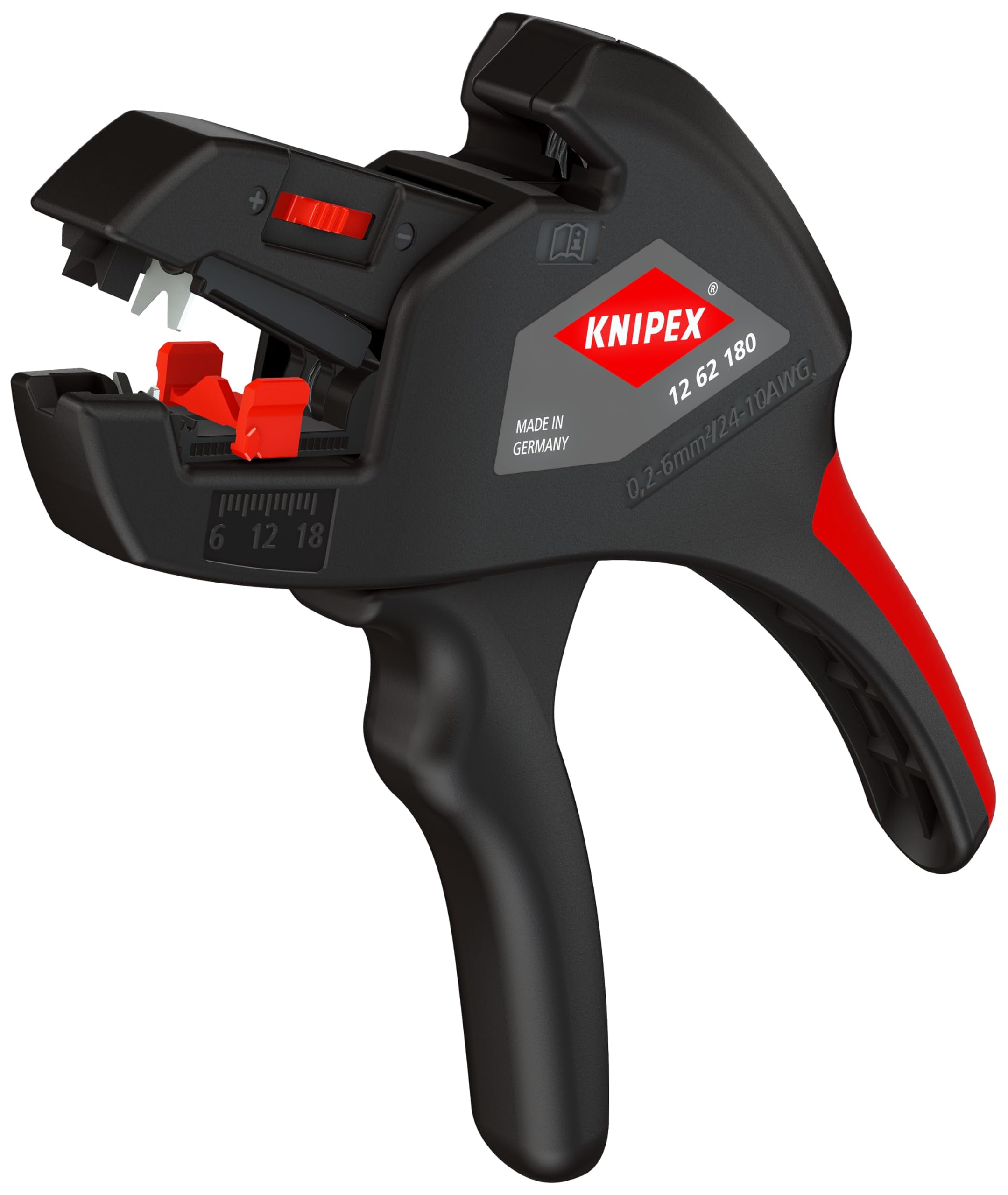 KNIPEX ComStrip Szczypce automatyczne do ściągania izolacji 180 mm, 12 62 180 | Automatyczna regulacja szczypiec do ściągania izolacji Knipex
