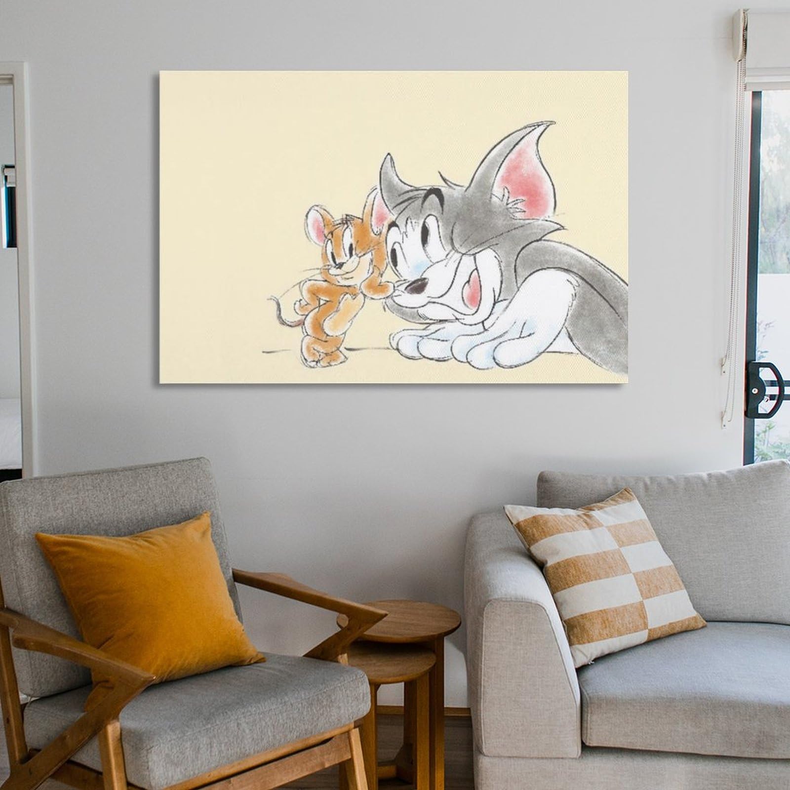 beamsトムボニア　壁掛け　絵 Amazon.co.jp: トムとジェリー アートポスター 飾り絵 かわいい