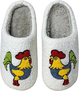 Fuzzy Animal Slippers for Womens & Mens Cute Funny Comfortable Slippers Soft Plush Winter Warm Home Slippers