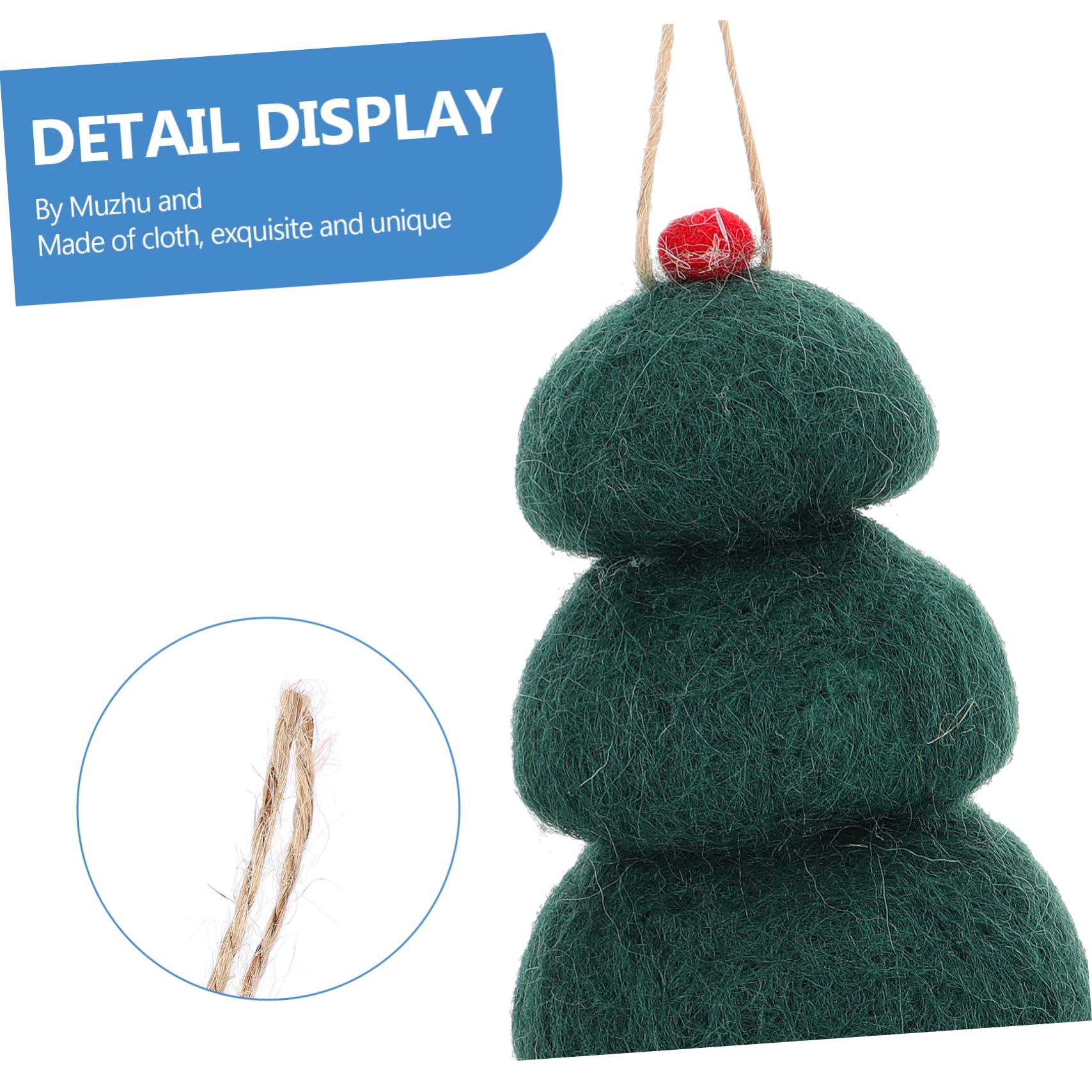 Ciieeo 15piezas Adornos Colgantes De Fieltro De Lana para Navidad Juego De para Árbol y para Decoración De Puertas y