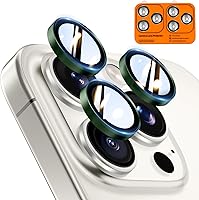 Vista 1 de TOCOL Protector de lente de cámara para iPhone 14 Pro Max / iPhone 14 Pro, protector de lente de cámara de vidrio templado HD individual resistente