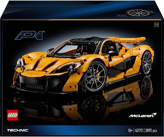 LEGO Technic McLaren P1™ 42172 - Otomobil Tutkunu Yetişkinler için Sergilenebilir Araba Modeli Yapım Seti (3893 Parça)