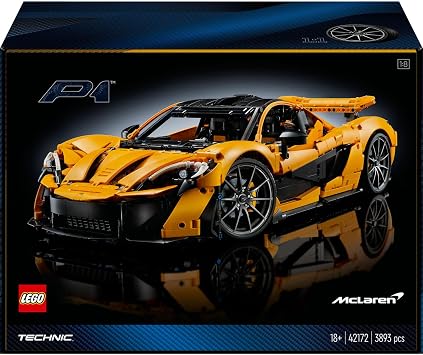LEGO Technic McLaren P1™ 42172 - Otomobil Tutkunu Yetişkinler için Sergilenebilir Araba Modeli Yapım Seti (3893 Parça)