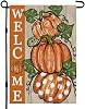 CROWNED BEAUTY Fall Garden Flag Pumpkins 12x18 Inch Double Sided Small Burlap Yard Decoration for Outside