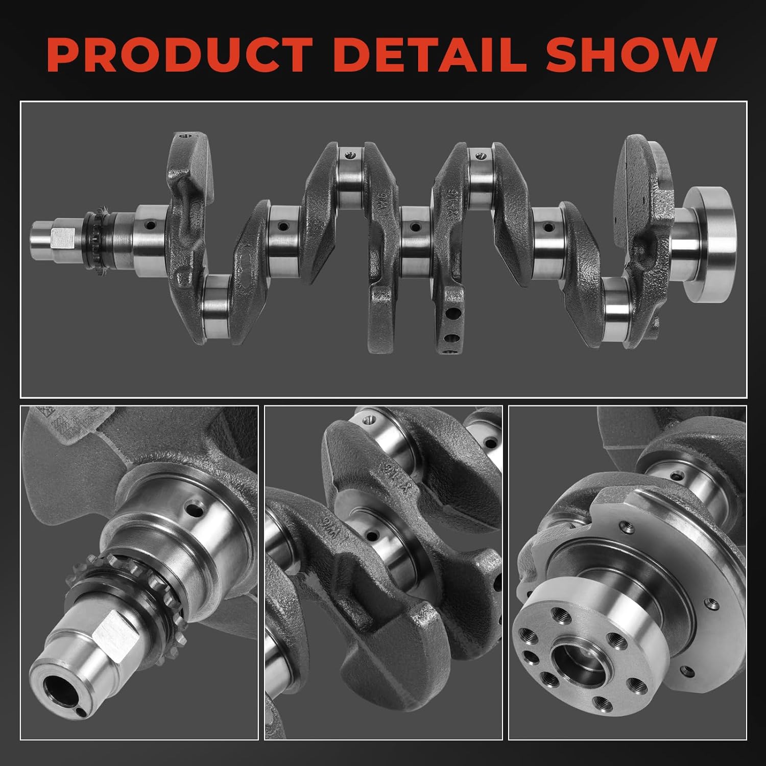 Crankshaft & Connecting Rod Bearings 1.6 Engine, Compatible with Hyundai Accent Veloster 2012-2017, Compatible with Kia Rio Soul 2012-2019, Repalce 23110-2B610 23110-2B600 23510-2B010 21020-2B100