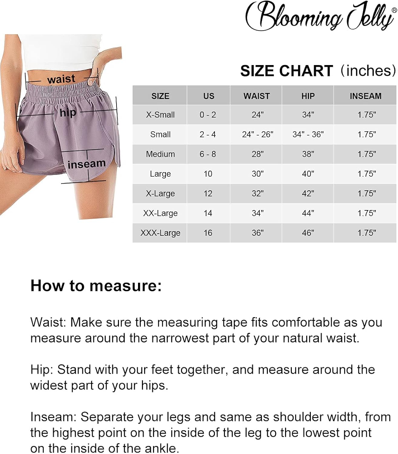 Blooming Jelly Women's Quick-Dry Running Shorts Workout Sport Layer Active Shorts with Pockets 1.75" at  Women’s Clothing store