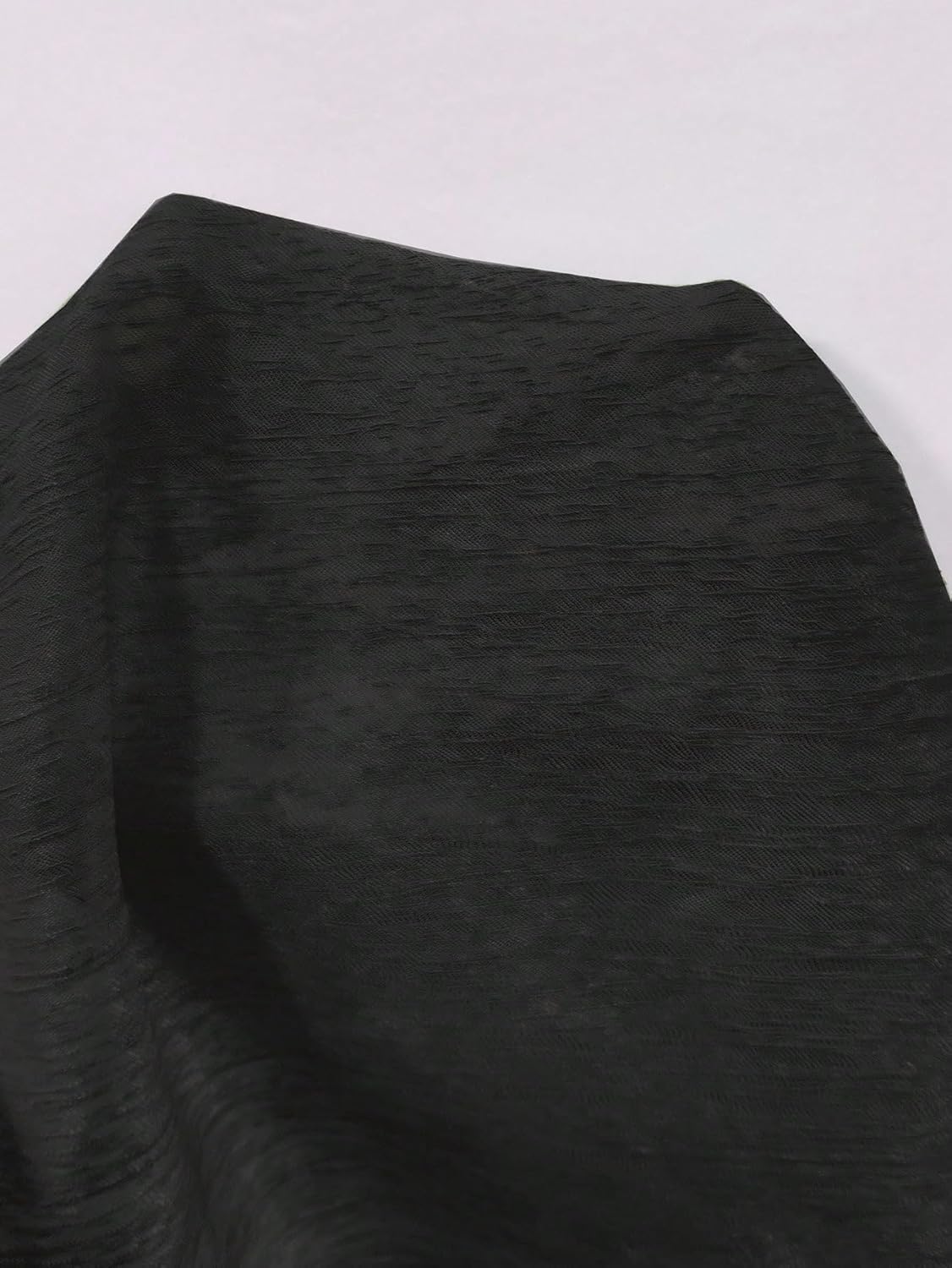 COZYEASE Women's Plus Size Asymmetrical Neck Short Sleeve See Through Sheer Tops Loose Fitted Summer Shirt - Image 5