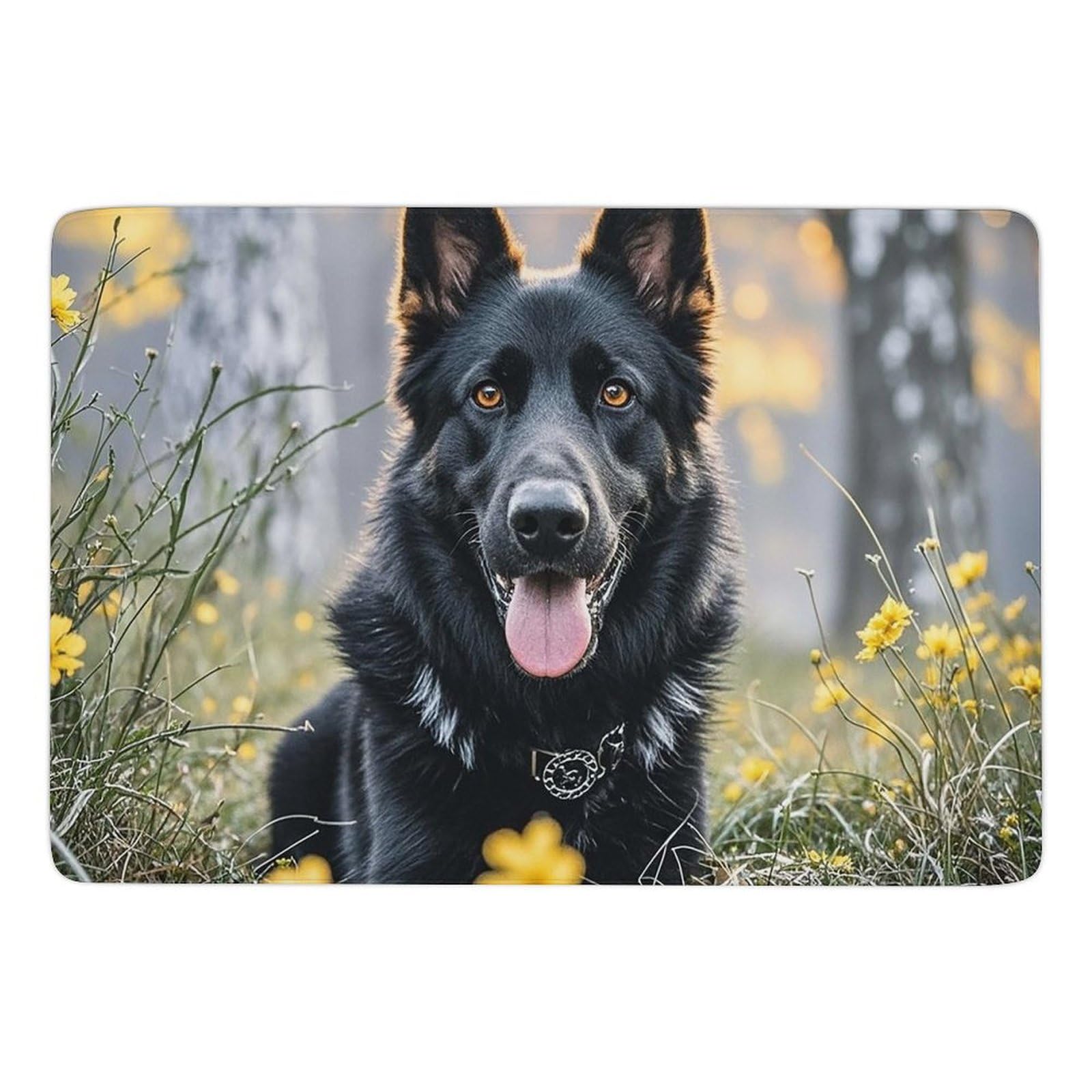 Tapis de bain berger allemand noir pour une ambiance douce et cosy