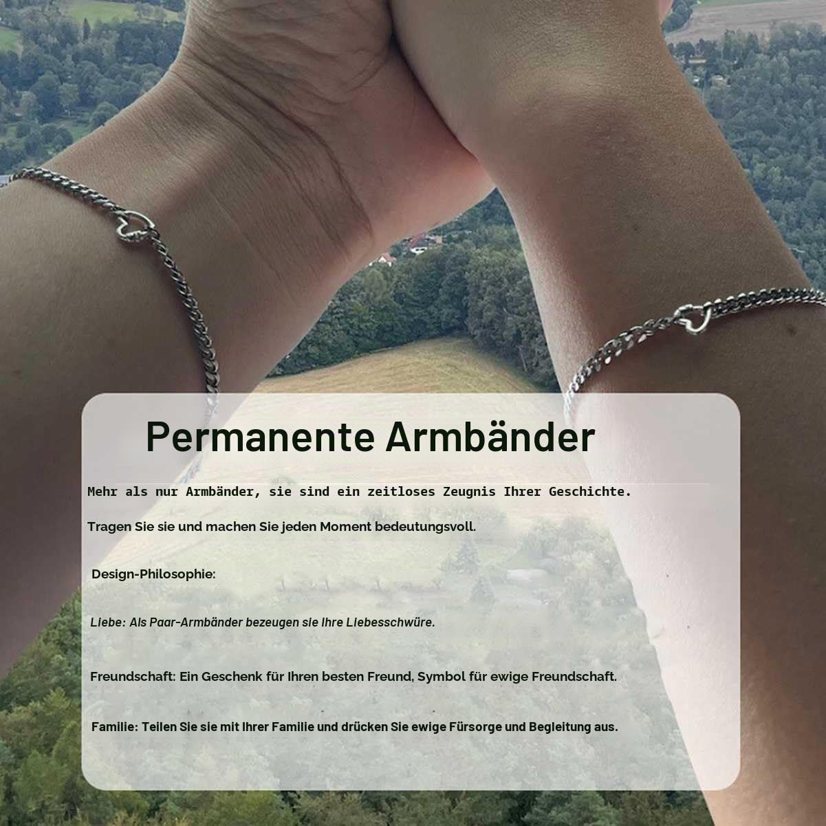 Permanentes Armband Set, DIY Permanent Bracelet mit 925 Sterling Silber 4 Herzverschlüssen Herstellungs Schmuck, für Valentinstag, Jahrestage, Familien und Freundschaftsgeschenke