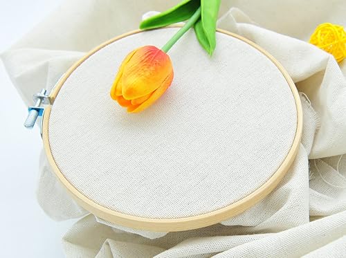 Miniatura 11 de Rose Flavor Tela de bordado de costura de lino natural Tela de costura cruzada Paño de Aida