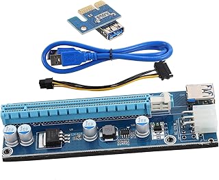 Artibetter Adattatore Scheda Grafica Pcie Mining Blu Cavo USB da 60cm per Espansione Grafica Laptop e Connessione Rapida a Periferiche
