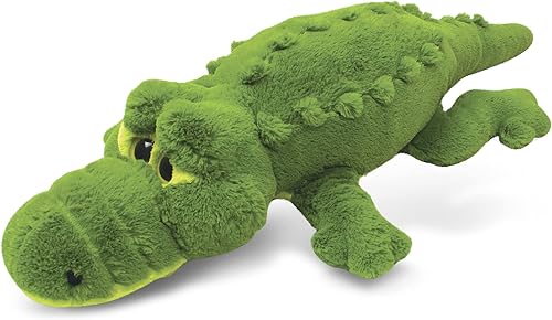 DolliBu - Almohada de peluche de cocodrilo de felpa, tamaño Almohada de animales súper suave para niños, acogedora siesta Buddy, almohada de suelo