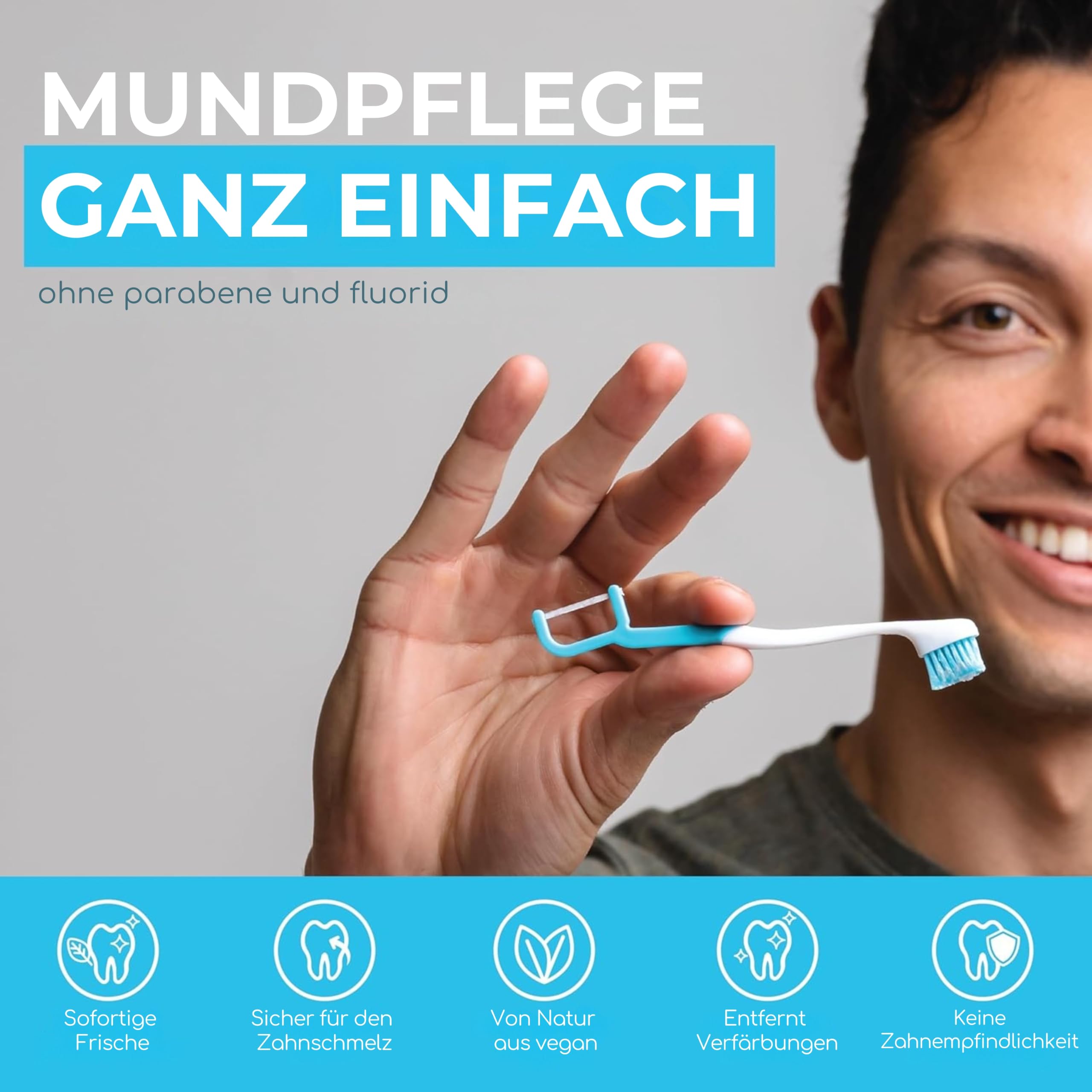 Brushee Einwegzahnbürste Mit Zahnpasta, Mini Zahnbürste, Einzeln, 36 Stück | Zahnbürste To Go Mit Zahnpasta, 4 In 1 Mit Zahnseide Und Zahnstocher, Ohne Wasser, Für Unterwegs, 36 Stück