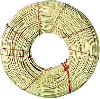 Rayher 6503100 Rota de/Flechtwaren Tubo, 1 A rotbandqualität, Rollo 500 g, número 3, 2 mm de diámetro, Multicolor, 3 x 3 x 0,4 cm