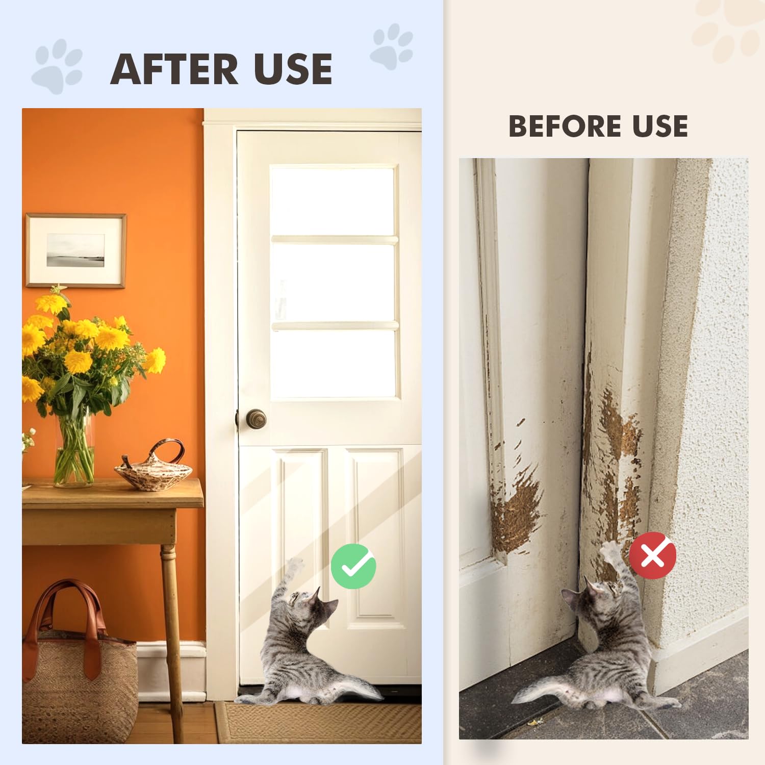 ETROBOT Pellicola antigraffio per gatti, 20CM*300CM Protezione antigraffio per gatt, Antigraffio gatto divano, Divano Gatti Graffi Protezioni per Divani, Sedie, Letti, e Vari Mobili, Paret