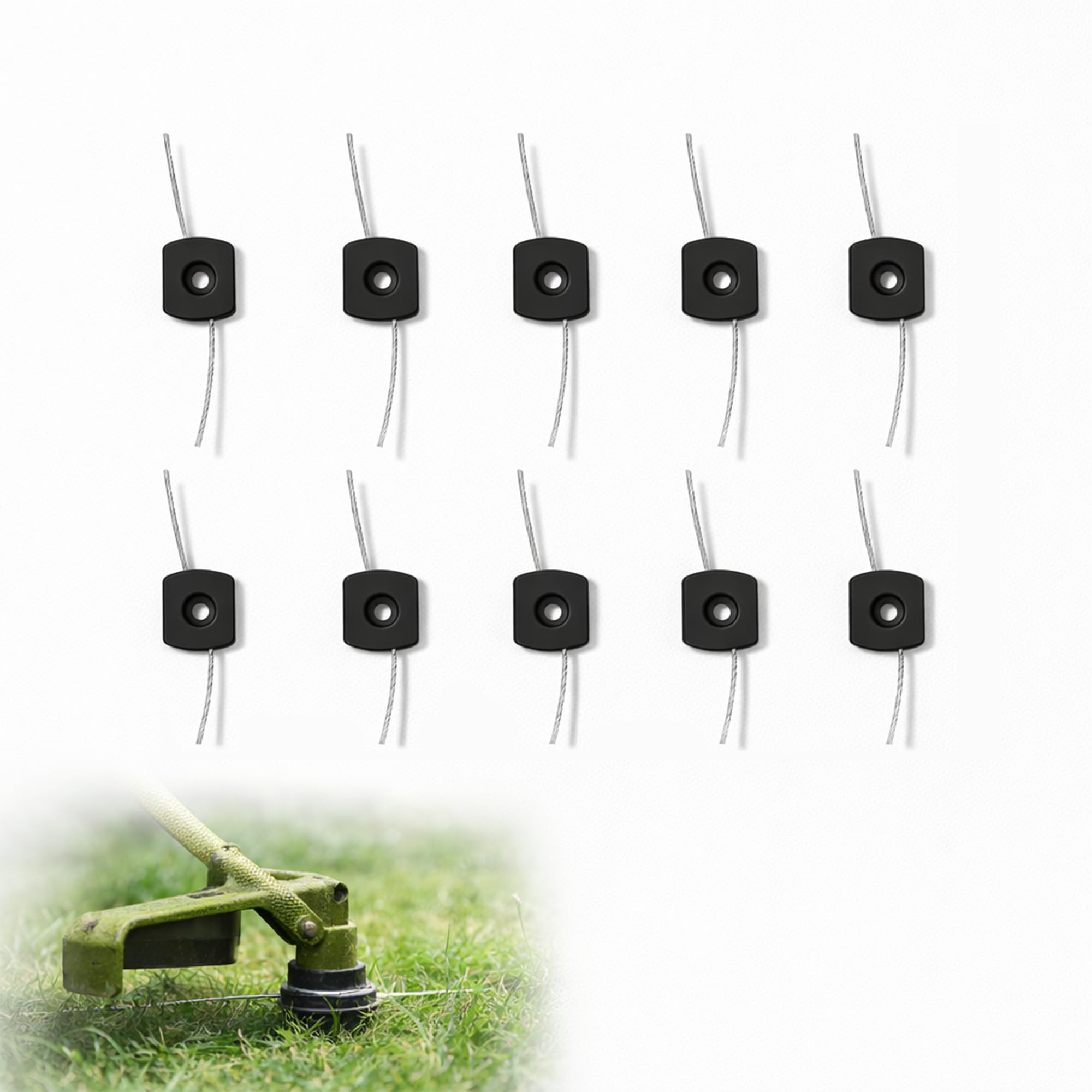 10 PCS String Trimmer Head Replacement Parts 150mm Strimmer Attachments Lightweight Portable Grass Trimmer Blades for Electric Mowers Garden Lawn Crop Maintenance Tool Accessories