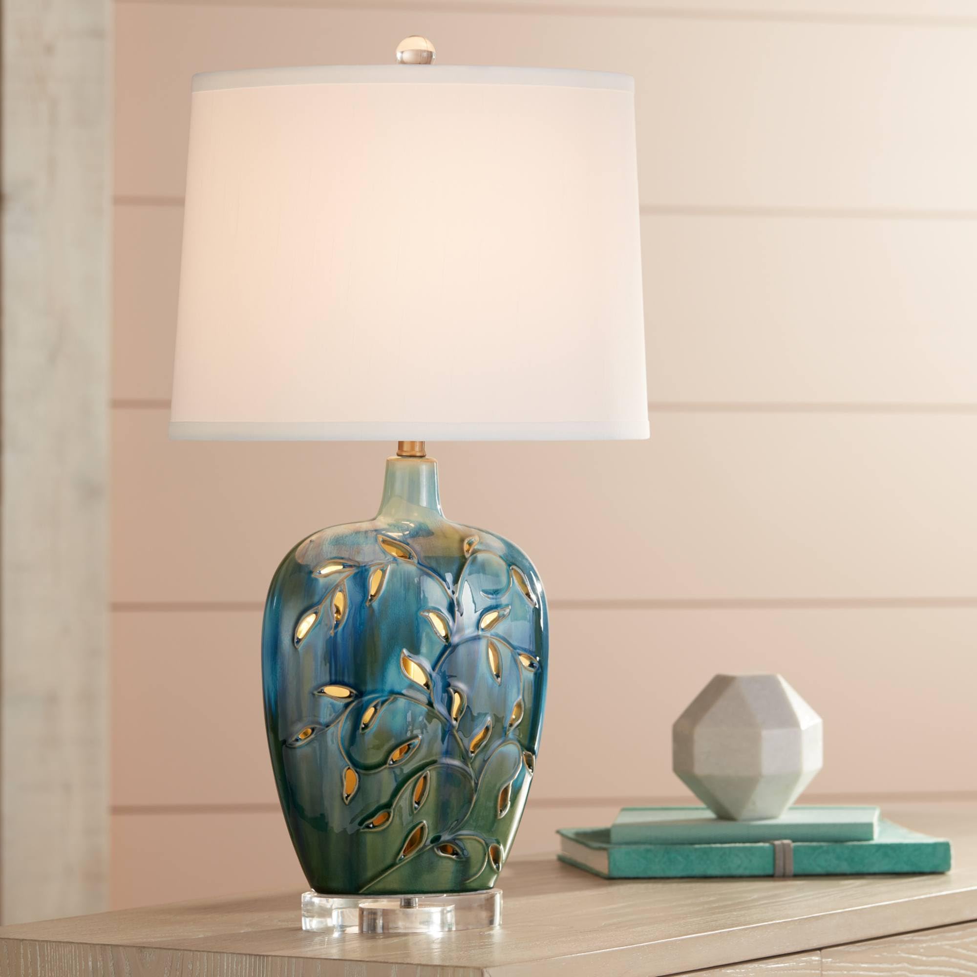 360 Lighting Devan Vines Country Cottage Style 3-Way Table Lamp