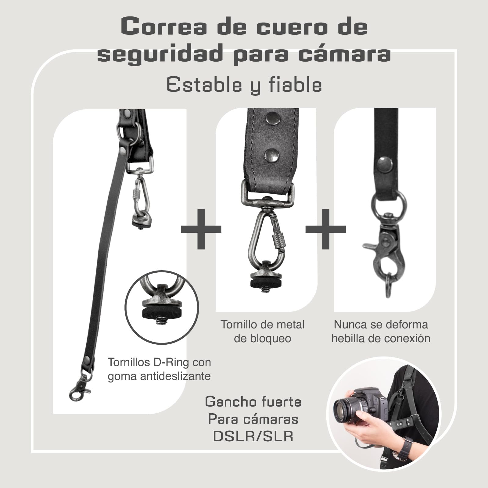 Correa de cámara para 1 o 2 DSLR, correa de cámara de cuero para 1 o 2 cámaras, arnés de cámara dual, correa de cámara de cuero para hombro para fotógrafos