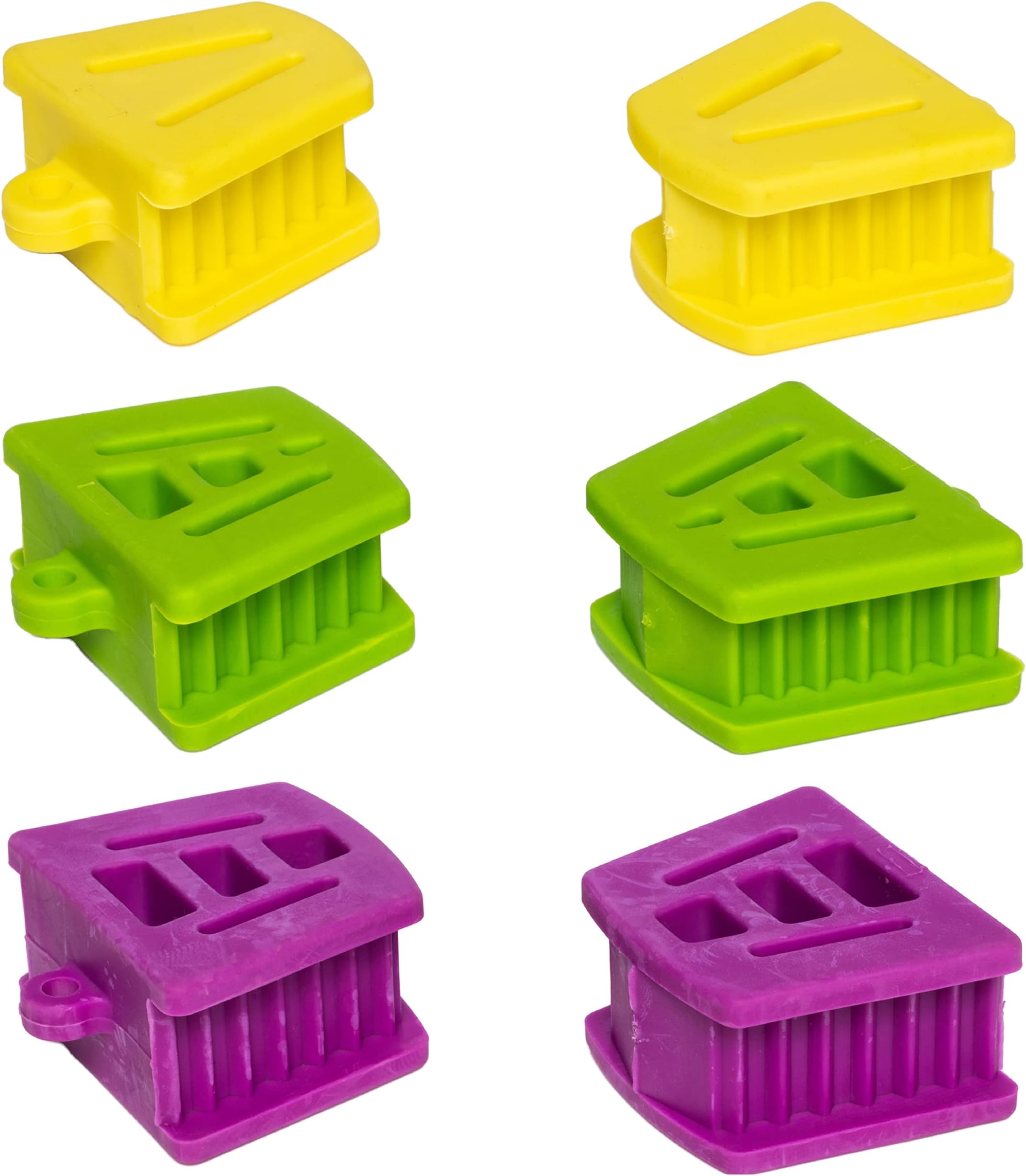 Dental Bite Blocks All Sizes - Autoclave Dental Silicone Mouth Props for Adults and Kids - 2 of Each Large, Medium, and Small Dental Cheek Retractor & Mouth Opener (Bag of 6) by PlastCare USA