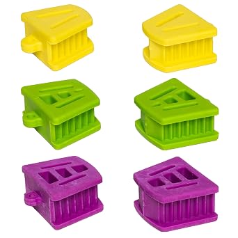 Dental Bite Blocks All Sizes - Autoclave Dental Silicone Mouth Props for Adults and Kids - 2 of Each Large, Medium, and Small Dental Cheek Retractor & Mouth Opener Bag of 6 by PlastCare USA