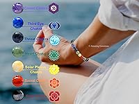 Vista 161 de Amazing Gemstone Pulsera de cristal para mujeres y hombres, pulsera de cristal curativo de protección, pulsera elástica con cuentas de piedras