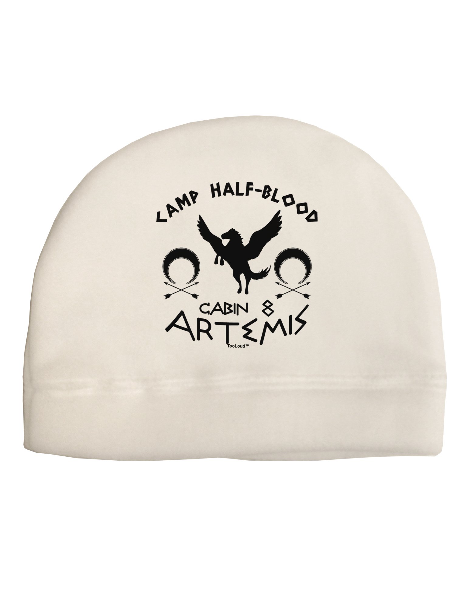 TOOLOUD Camp Half Blood Cabin 8 Artemis Child Fleece Beanie Cap Hat White