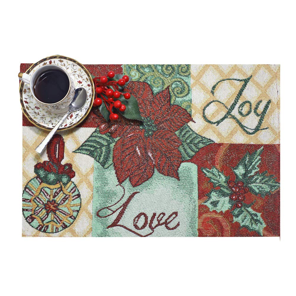 PRAKARTIK BY INDUARTS 100% Cotton Red Floral Berries Christmas Design Rectangular Dining Table mat. Red Set of 6 (B08DV3Y7KN) Amazon Price History, Amazon Price Tracker