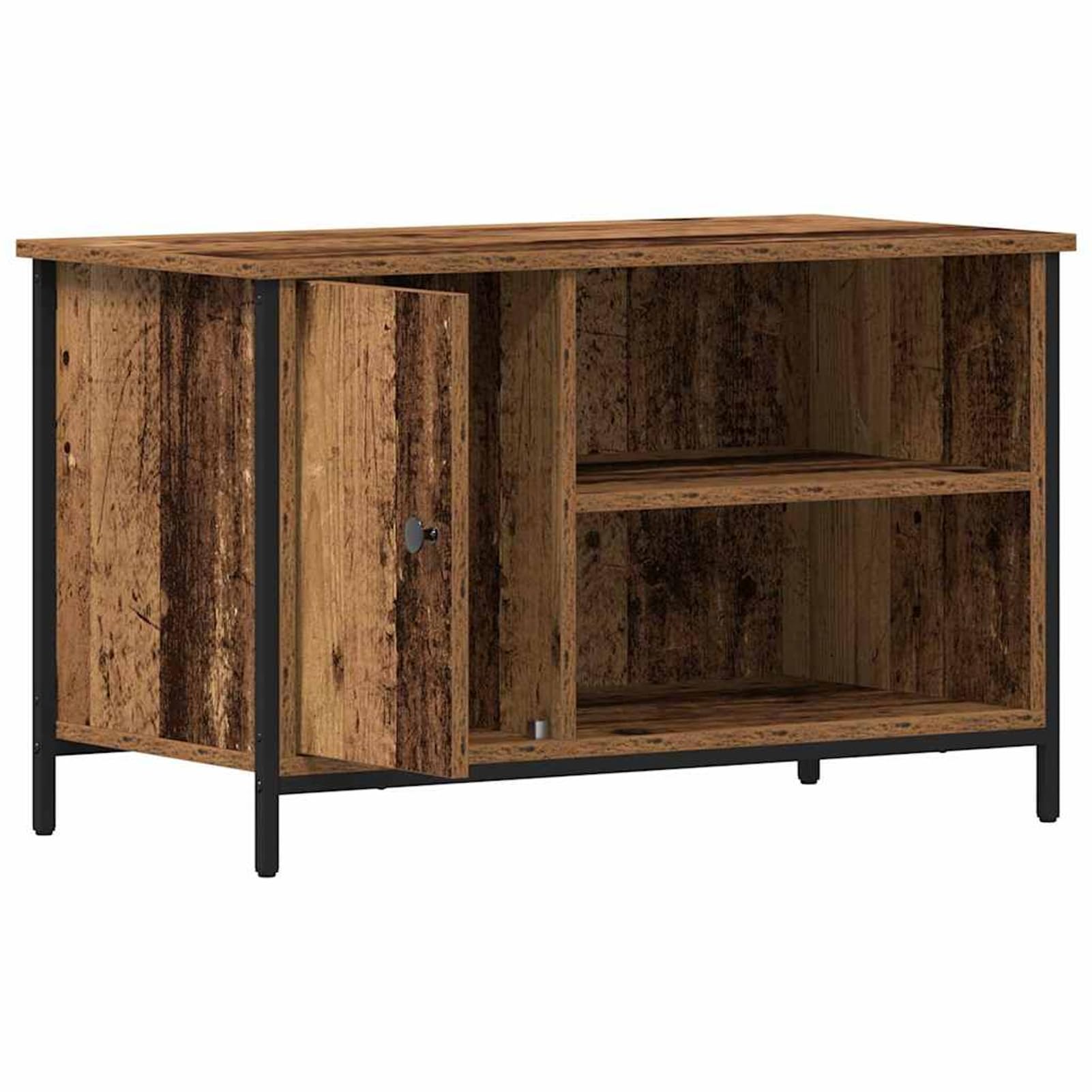 Gecheer TV-Schränk Altholz 80 x 40 x 50 cm Holzwerkstoff, Fernsehschrank Fernsehtisch TV-Lowboard für Wohnzimmer Home-Cinema Gamerzimmer862142
