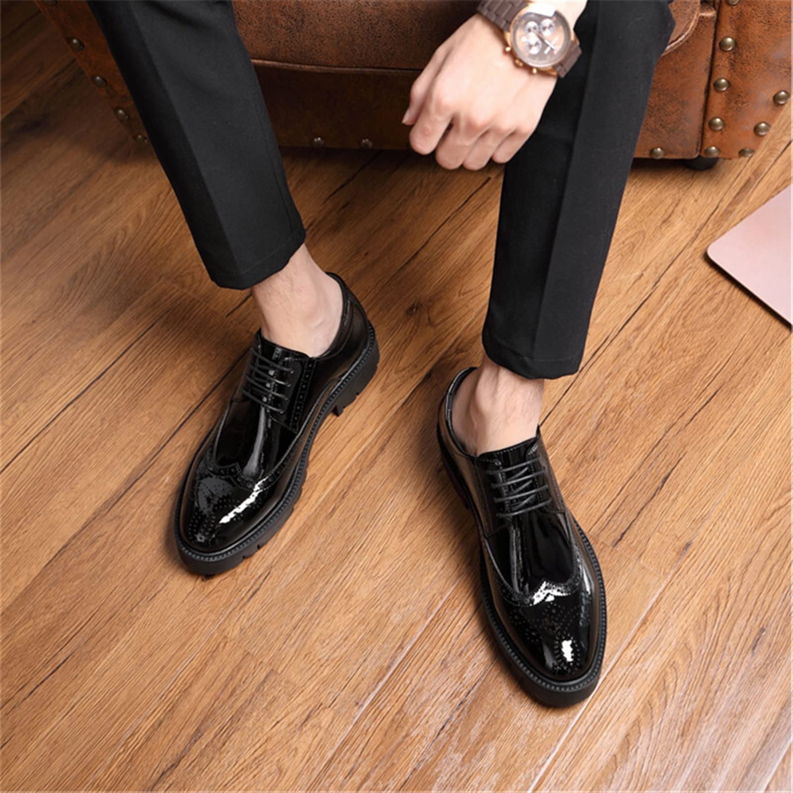 Chaussures Habillées Homme Pegabo En Cuir - Fabriquées En Italie - Pointure 41 EU / 8 US - Comme Neuf