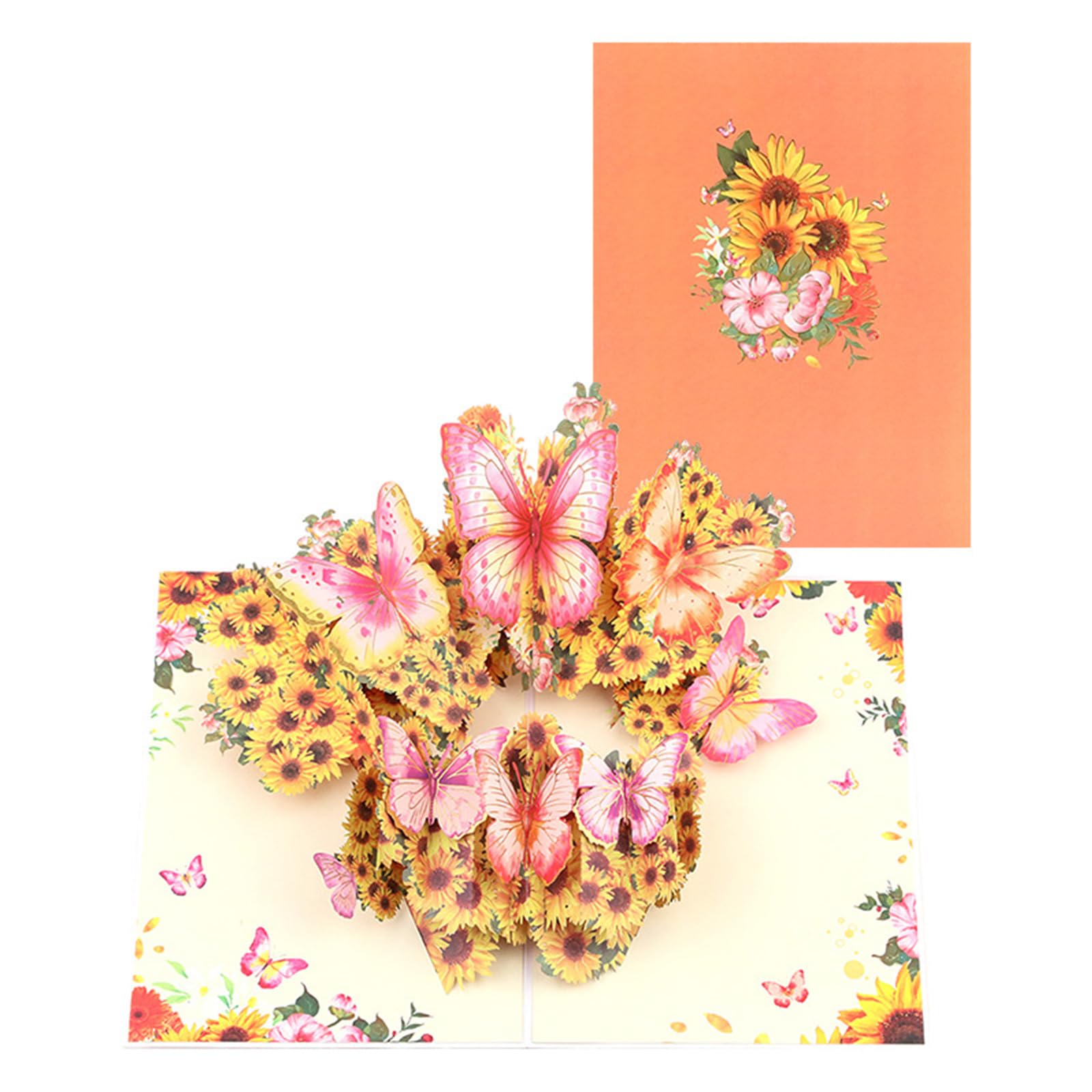 Elnwnnkc Charm Popup Butterfly Cards for Birthdays Flower Greetings with Space Saving Designs for Personalize Messages Popup Cards