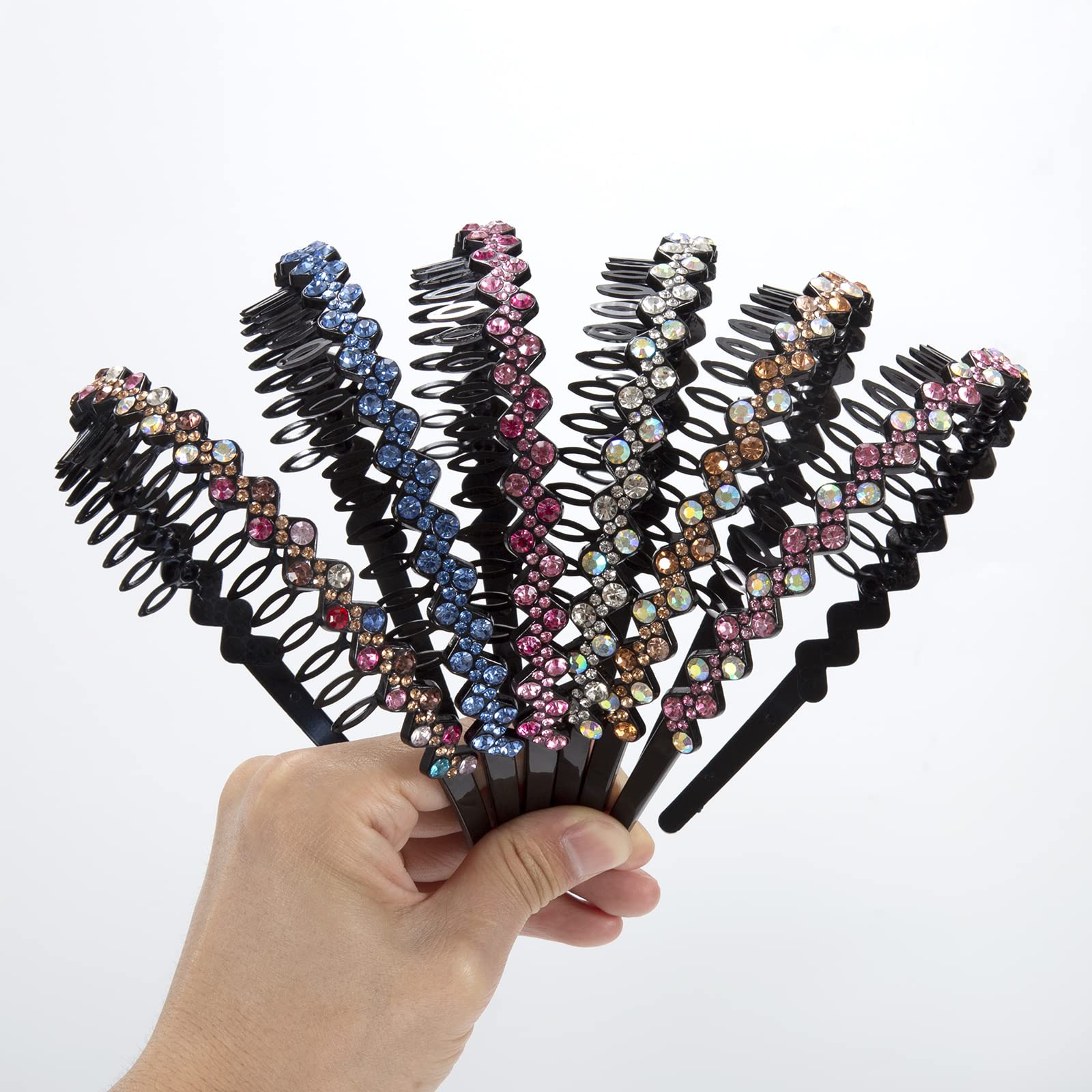 4 pezzi Di Strass Pettine Per Capelli Denti Di Plastica Pettini Per