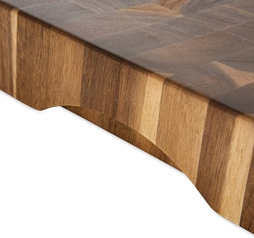 Miniatura 3 de Tabla de cortar de madera de acacia de grano final Viking de 20 x 14 x 2 pulgadas, 14 libras