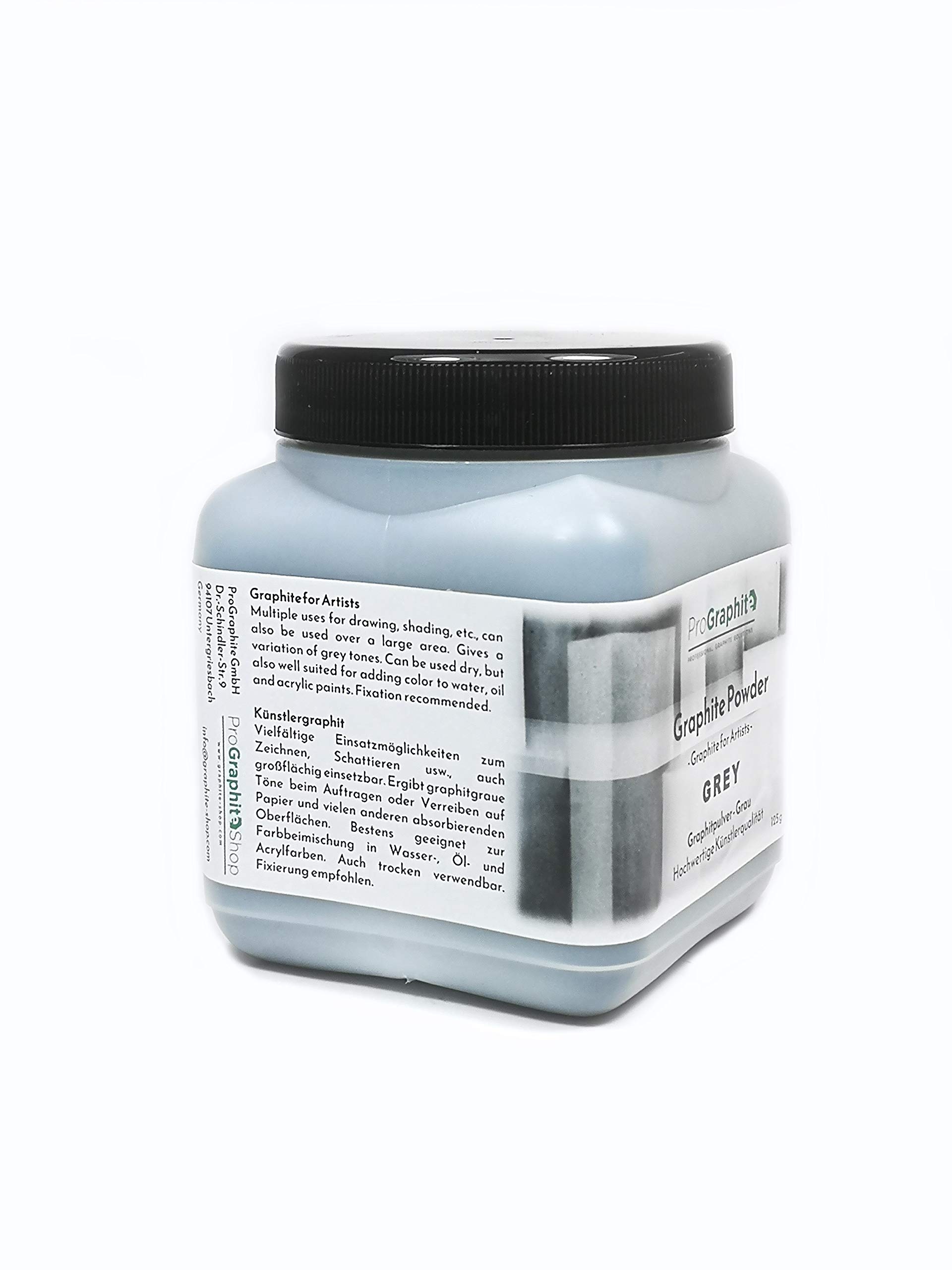 Image secondaire de ProGraphite d'artiste I 125 g I Gris I Graphite naturel I Poudre d'artiste I Graphite naturel pour dessiner l'ombrage, etc. I Po