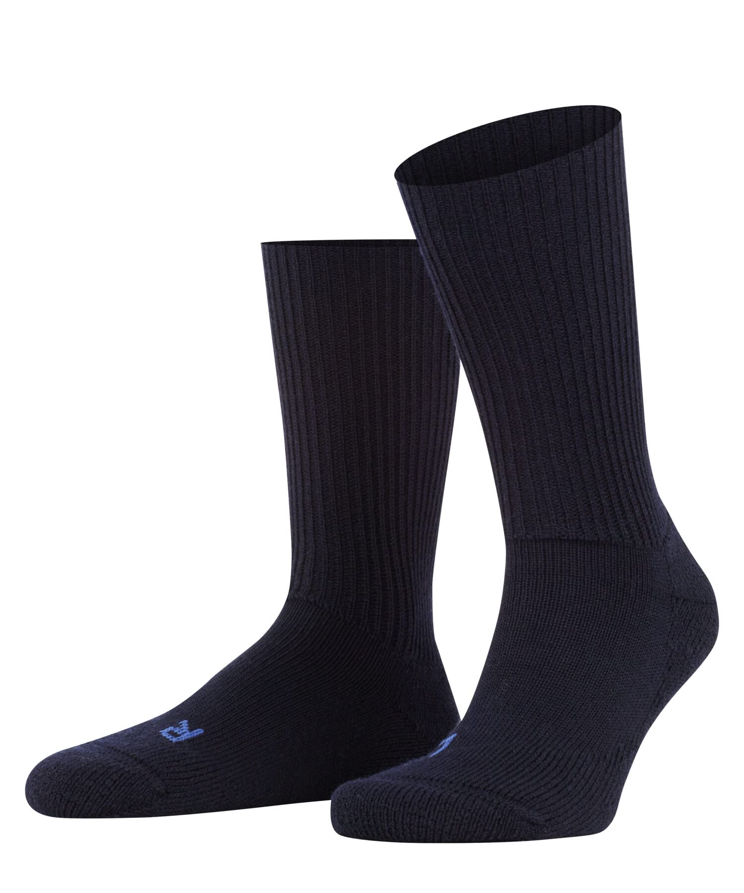 FALKE Unisex Walkie Ergo U So Wool Plain 1 Pair Socks, Blue Marine 6120, 9.5-10.5