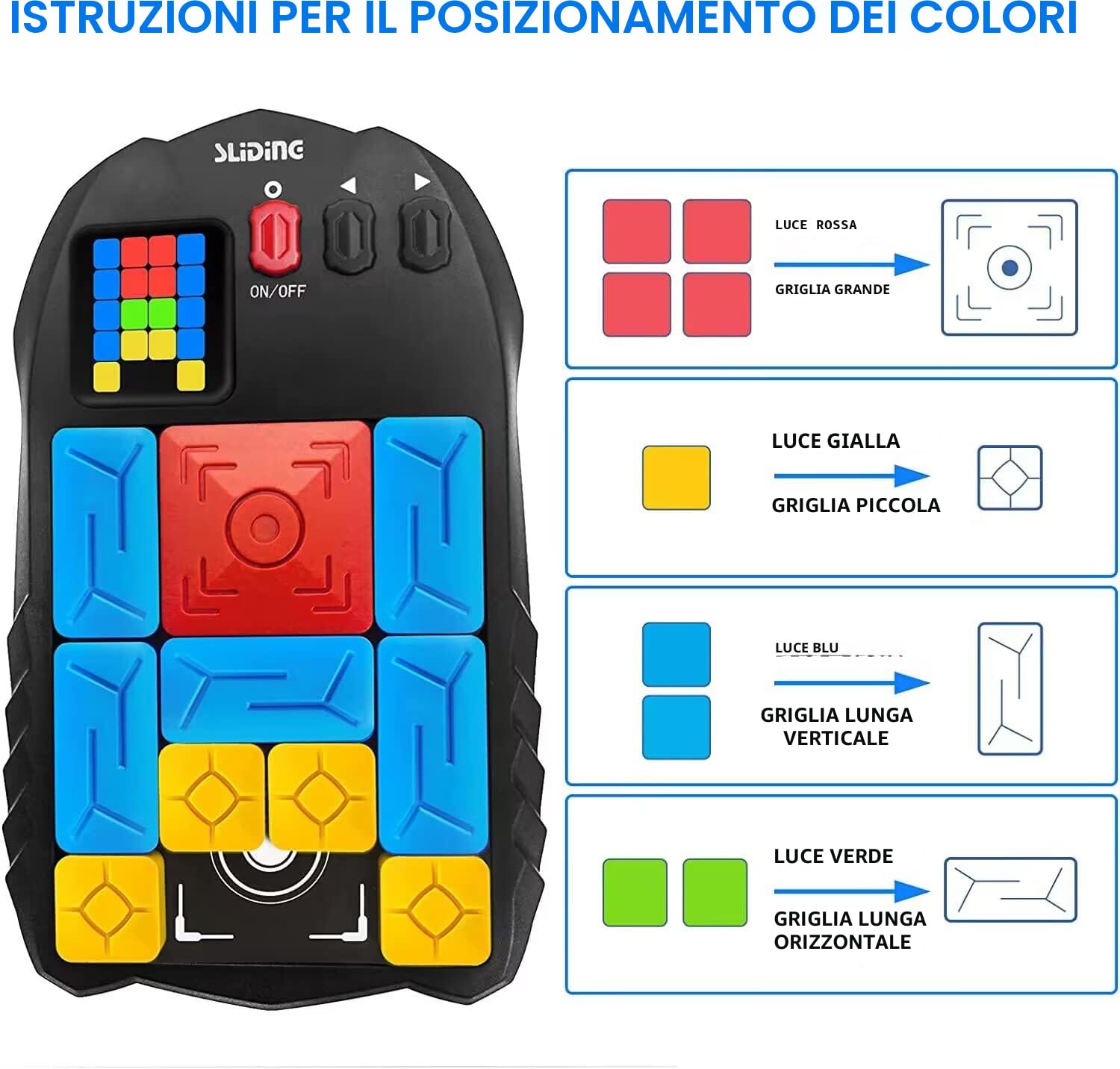 Puzzle rompicapo a scorrimento, gioco di memoria con oltre 500 livelli, palmare da gioco elettronico, giocattolo educativo per bambini e adulti