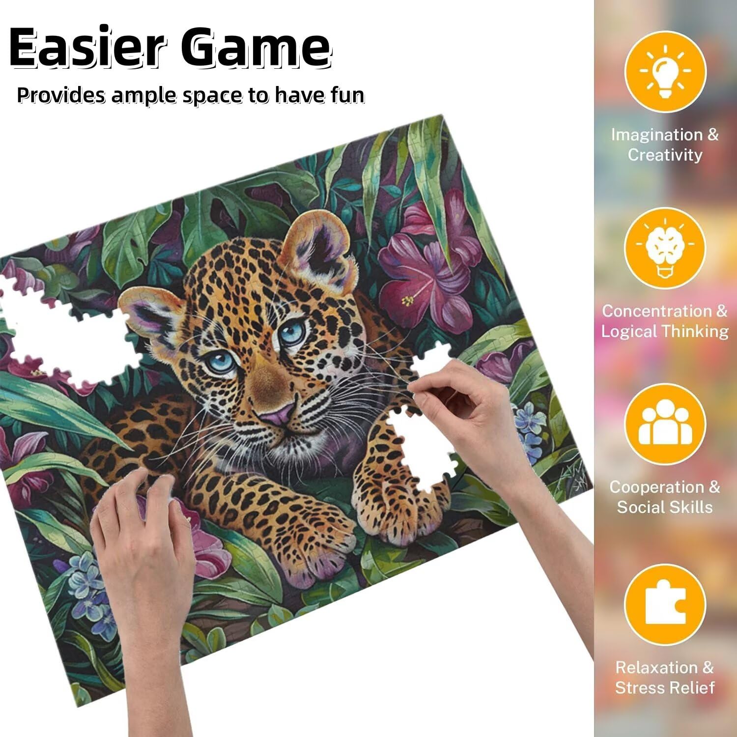 Jigsaw Puzzle, 6000 Pezzi Puzzle Classici, Leopardo Puzzle Rilassamento Intelligence, Mpossibile Difficile Puzzle Impegnativo per Adulti Puzzle Gioco Familiare, Regalo per Amore Amico Animali fr0-826
