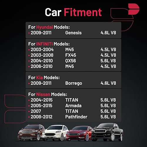Miniatura 2 de BDFHYK Juego de 6 bujías de iridio compatibles con Hyundai Infiniti Kia Nissan Scion Suzuki, 1.8L 2.0L 2.4L 2.5L 2.7L 3.5L 3.8L 4.0L 4.5L 4.6L 5.6L