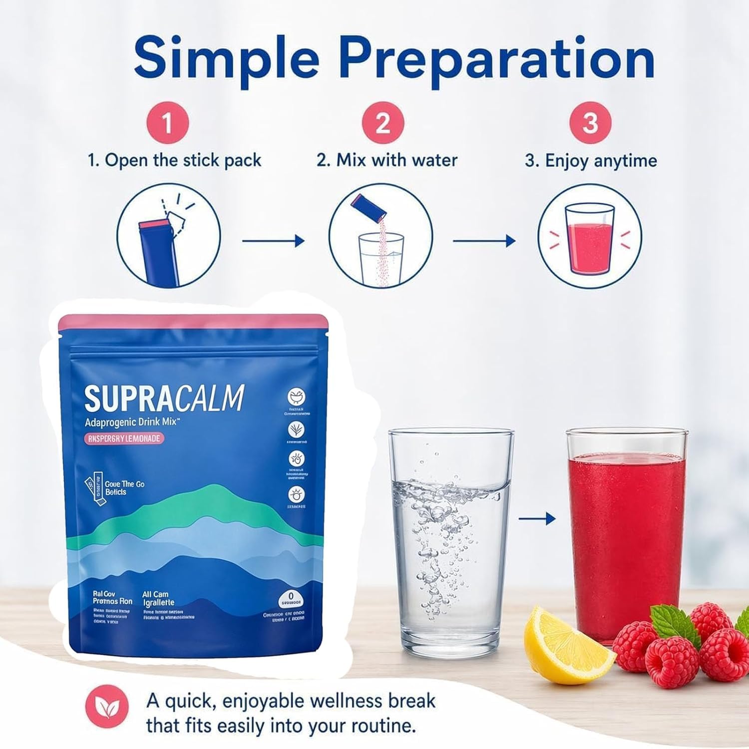Super Cortisol Lot de 40 Packets, Favorise la Détente et la Concentration, Format Nomade