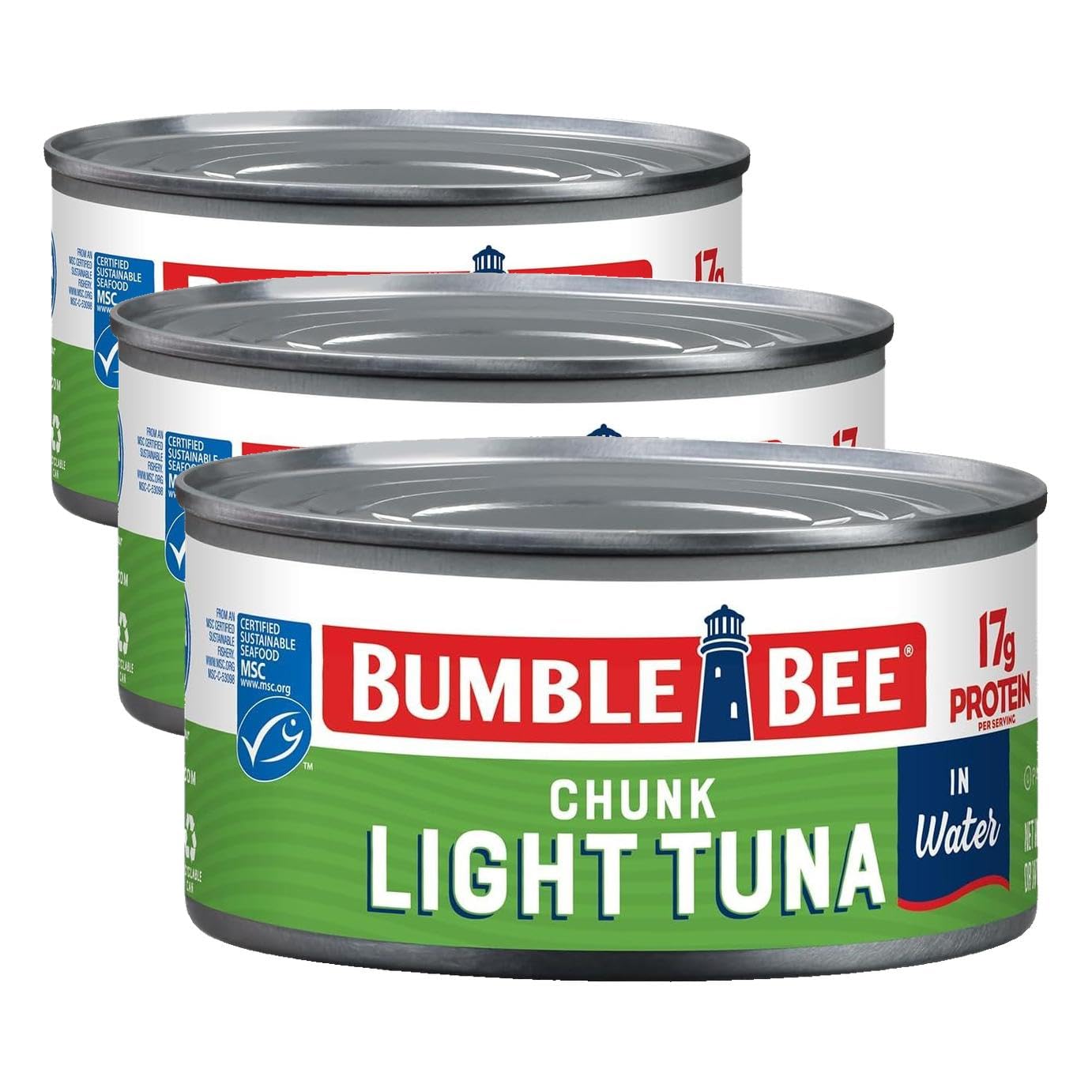 Bumble Bee Chunk Light Tuna In Oil, 5 oz Cans (Pack of 24) - Wild Caught Skipjack Tuna - 22g Protein Per Serving - MSC Certified Sustainable Seafood, Non-GMO, Gluten Free, Kosher