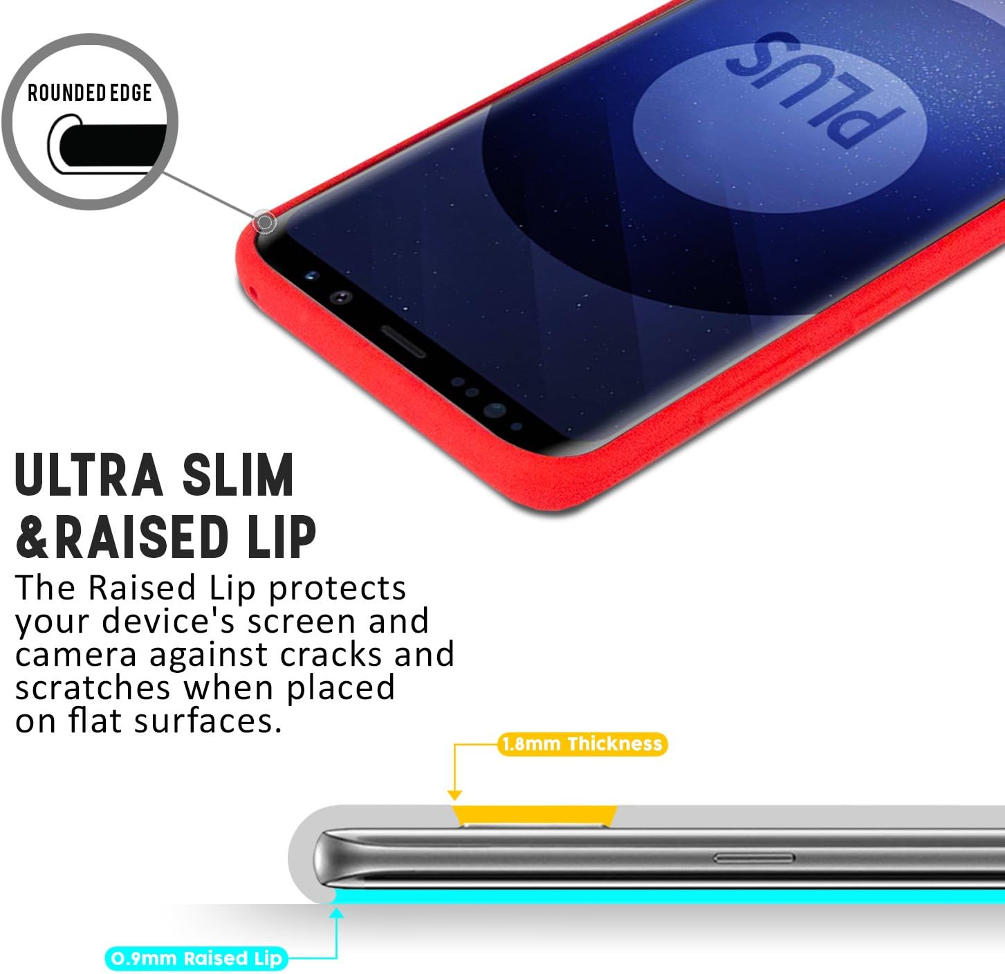 GOOSPERY Soft Feeling Jelly for Samsung Galaxy S9 Plus Case (2018) Silky Slim Bumper Cover (Red)