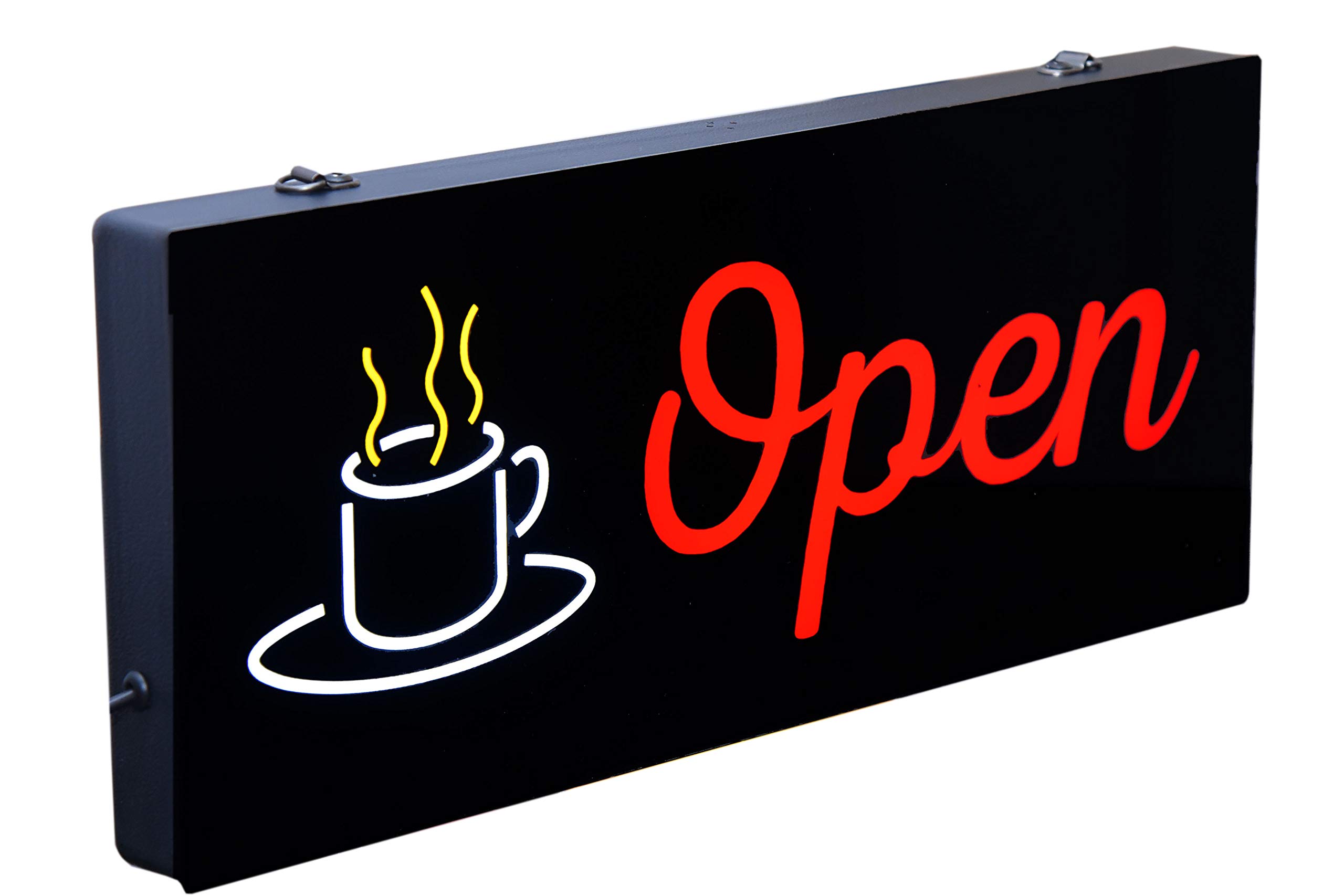 Entech Signs & Displays Open Lightbox | Attractive Bright LED Sign | Long Lasting | Perfect for Cafe, Coffee Shops and Restaurant