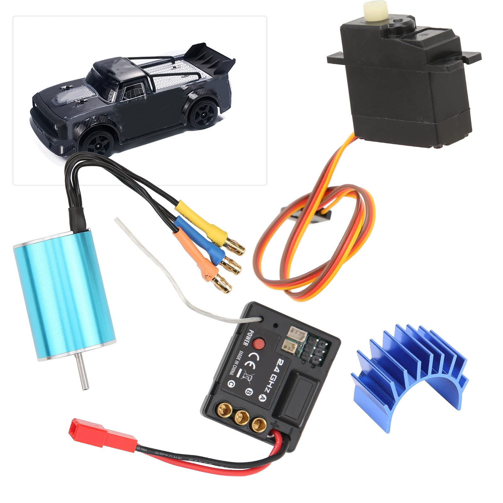 Zestaw Serwosilnika Bezszczotkowego RC Car Durbale Bezszczotkowy Silnik z Radiatorem SG1603 1604 RC Car Bezszczotkowy Zestaw Zasilania