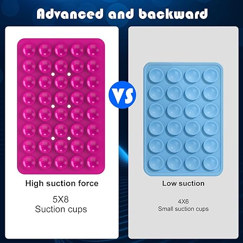 Miniatura 37 de Silicone Double Sided Suction Phone Case Mount, Detachable Hands Free & Strong Grip Holder for Selfies & Videos, Compatible iPhone Android