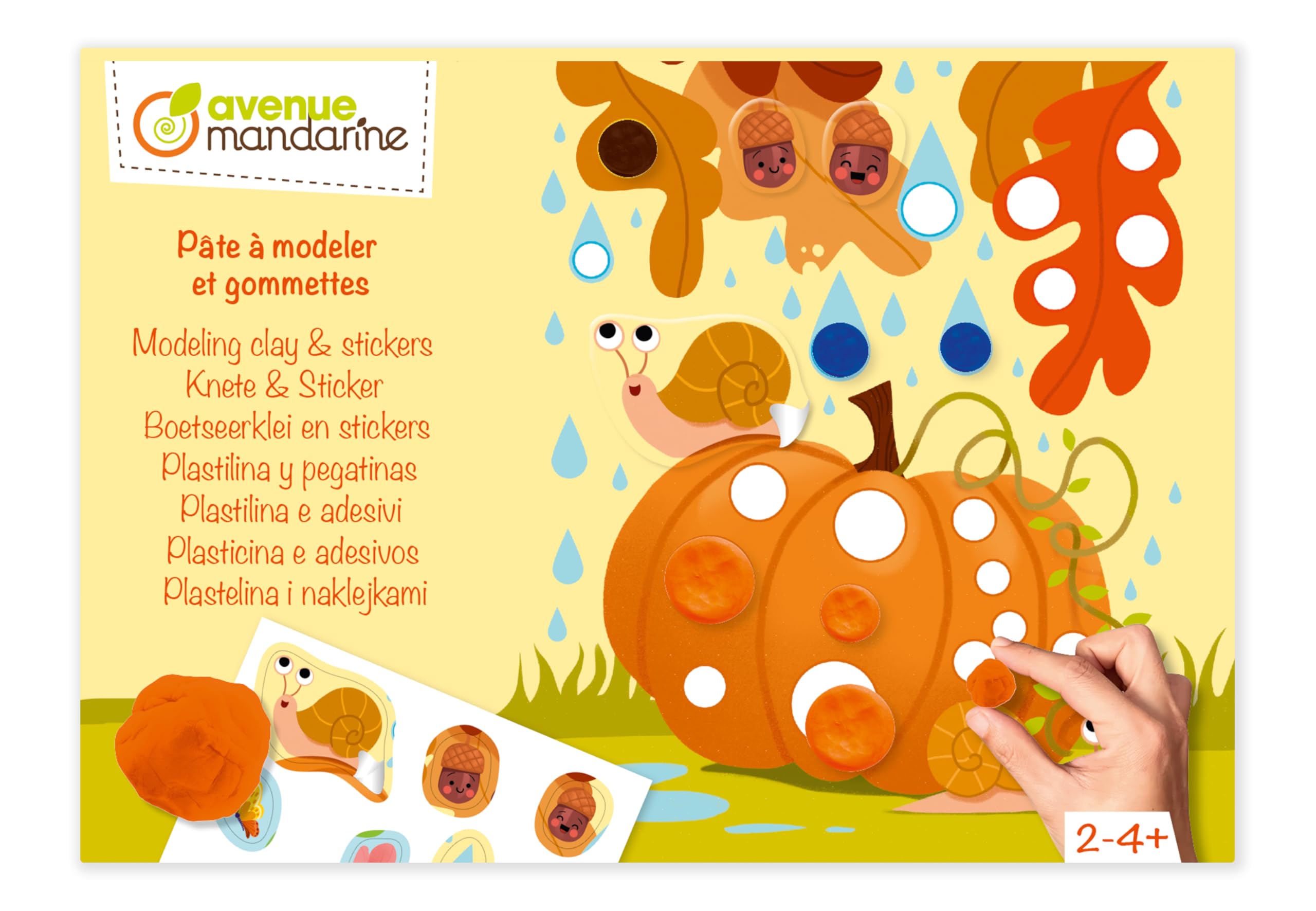 Avenue Mandarine KC168C - Children's Creative Set - Modeling Clays and Stickers - from 2 Years - Seasons - Children's Creative and Leisure Activity - DIY