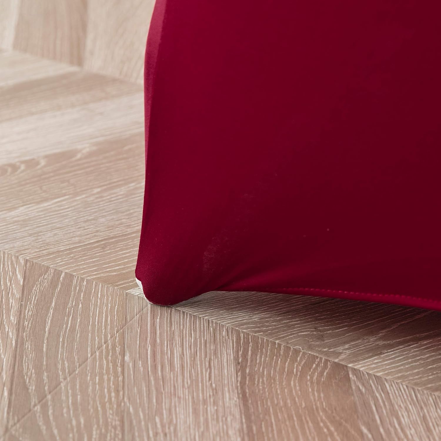 Gelozed 6ft Stretch Spandex Table Cover for Standard Folding Tables Universal Rectangular Fitted Tablecloth Protector for WeddingWine Red, 6FT