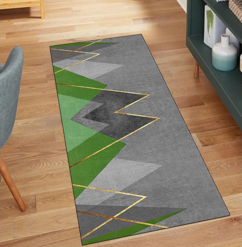 Alfombras antideslizantes para cocina verde de 100x100 cm decorativas y lavables