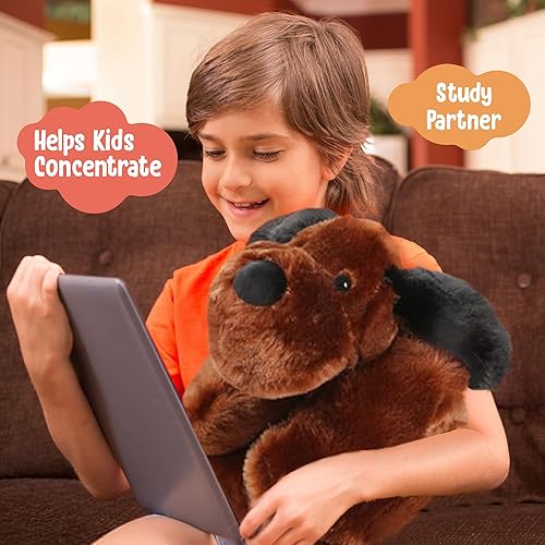 Miniatura 9 de Animales de peluche suaves con peso de 3 libras para necesidades sensoriales y relajación, animales de peluche con peso de 20 pulgadas para adultos